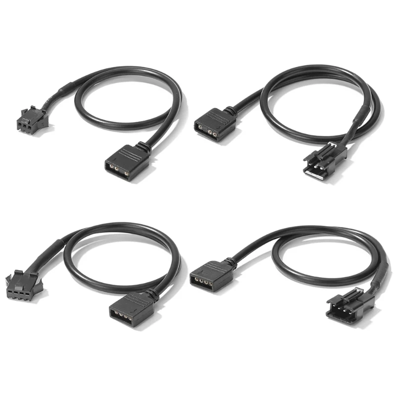 Placa base 12V 4Pin RGB 5V 3Pin Cable adaptador conversión 30cm para computadora PC