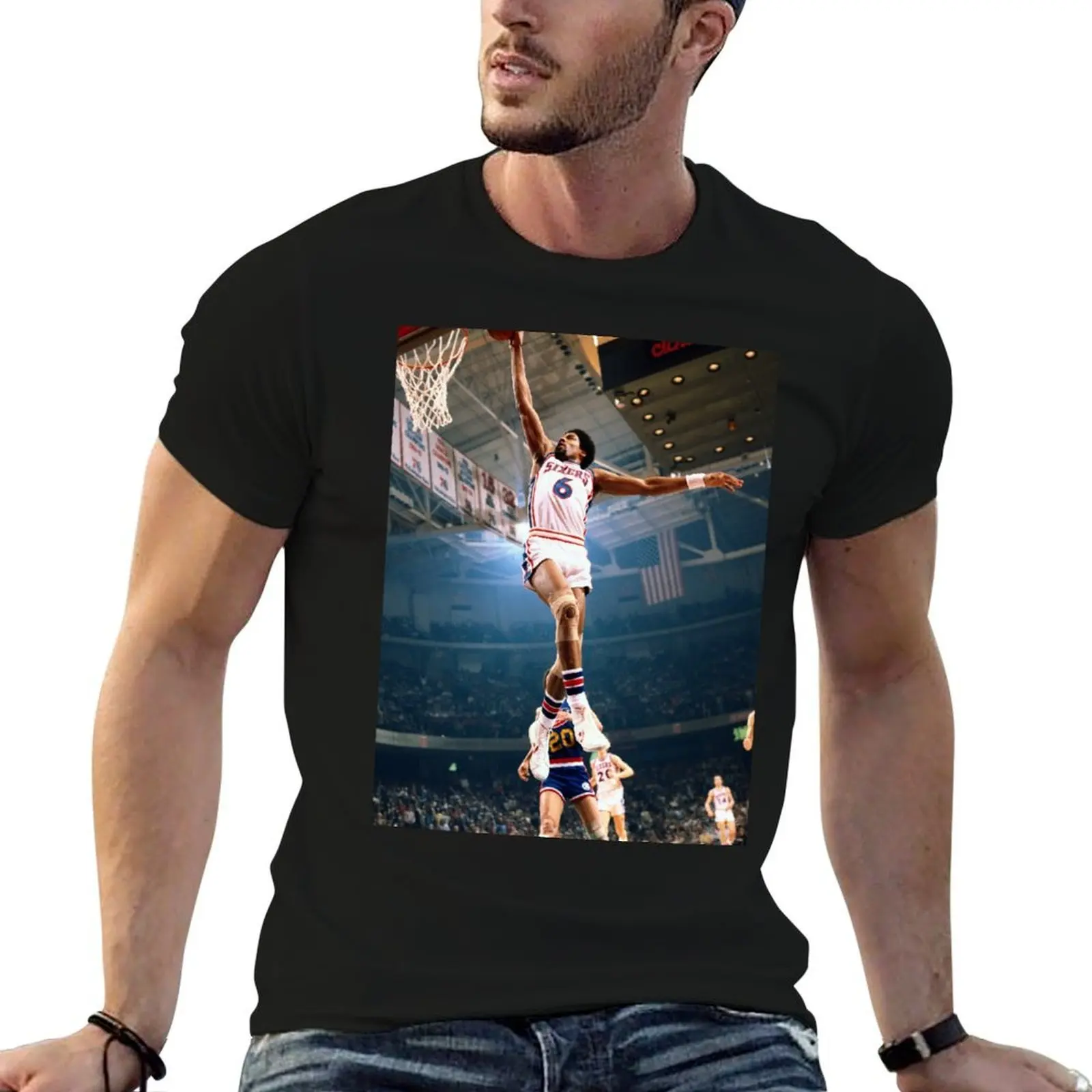 Dr J Dunk , Dr j Cradle Dunk T-Shirt plus size tops tops Men's t shirts