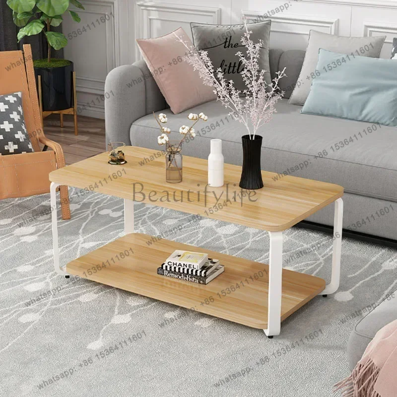 LD Wood Modern Coffee Table Decoration Luxury Designer Standing Moving Writing   Dinner Mesa Auxiliar Home Furniture