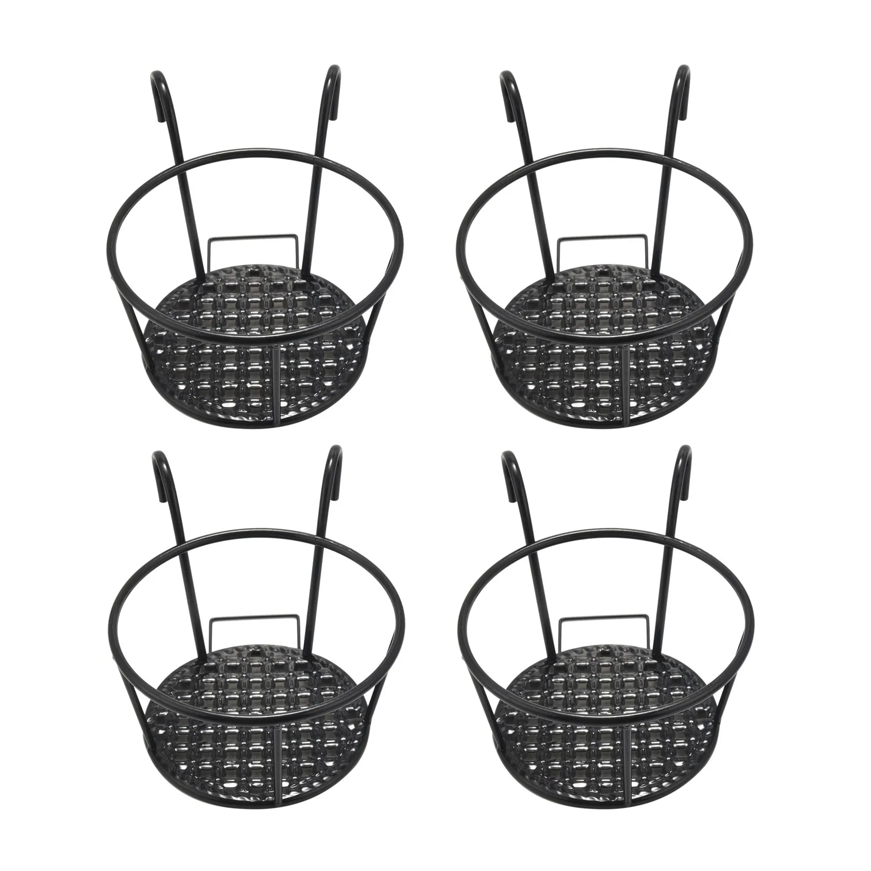 4X Metal Flower Holder Shelf Stand Hanging Pots Basket Plant Garden Wall Storage-AT30