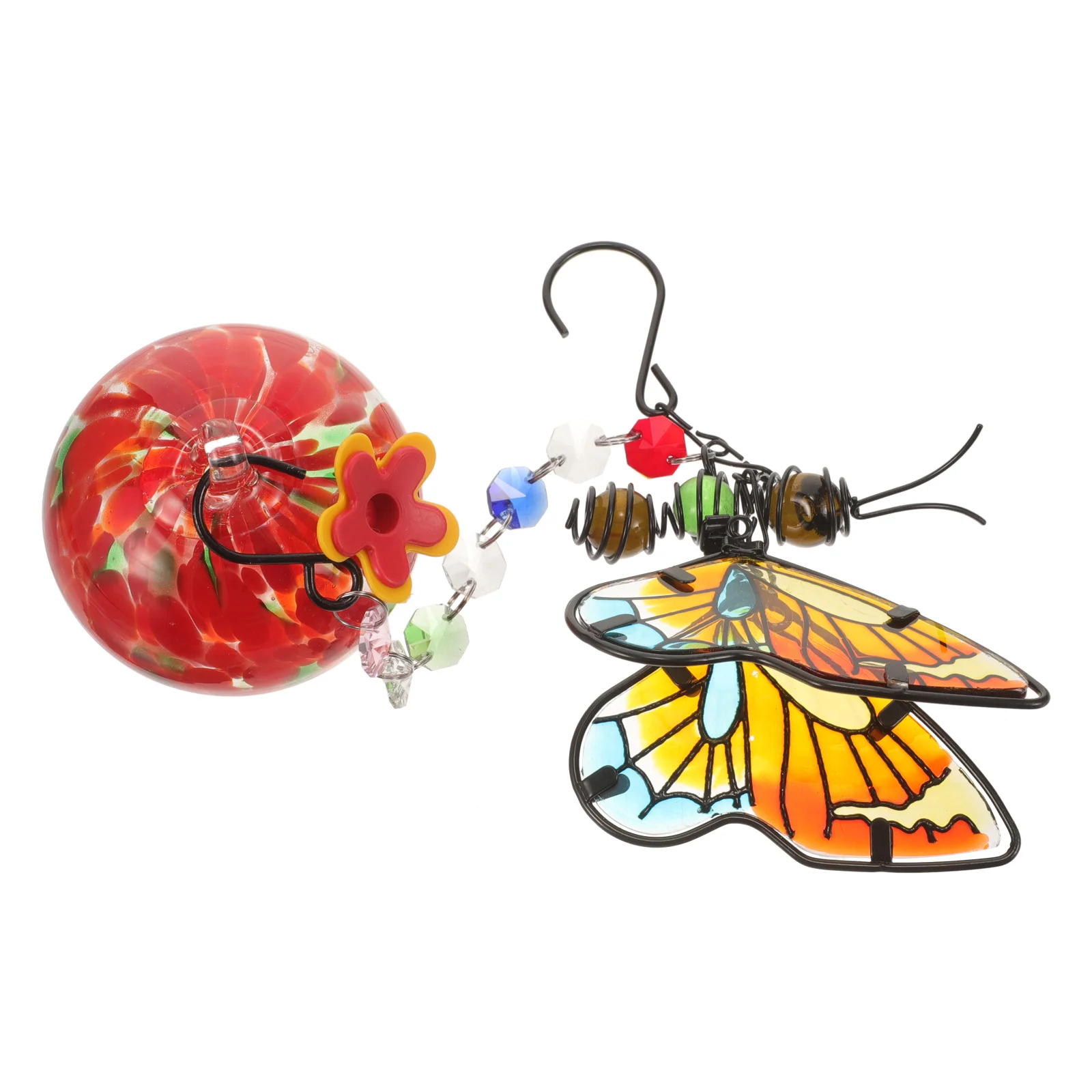 

Stunning Geometric Glass Ball Hummingbird Feeder Easy Install Garden Patio Outdoor Bird Food Container Hummingbird Feeder