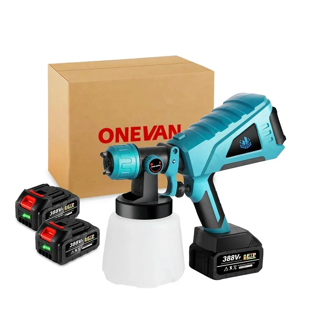 

Hot sales 1000ML Electric Spray Gun High Power Household Paint Capacity Flow Control Airbrush 3 Nozzle