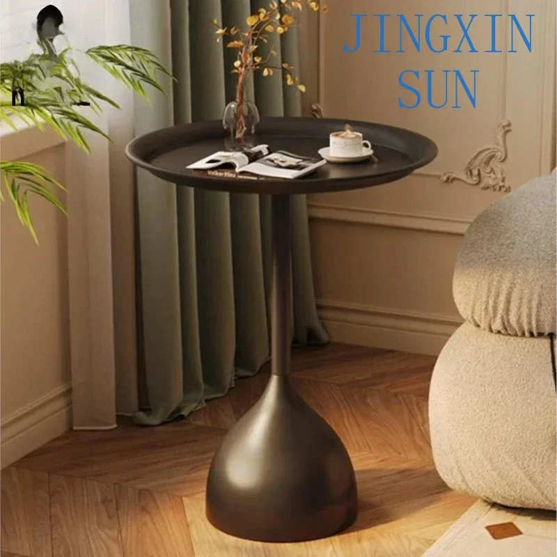 American Retro Living Room Table Simple Style High Foot Side Table Sofa Side Cabinet Light Luxury Small Coffee Table