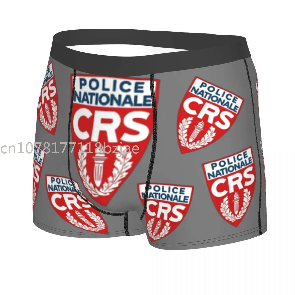 French CRS Compagnies Men Boxer Briefs Police Nationale Highly Breathable Underwear Top Quality Print Shorts Birthday Gifts