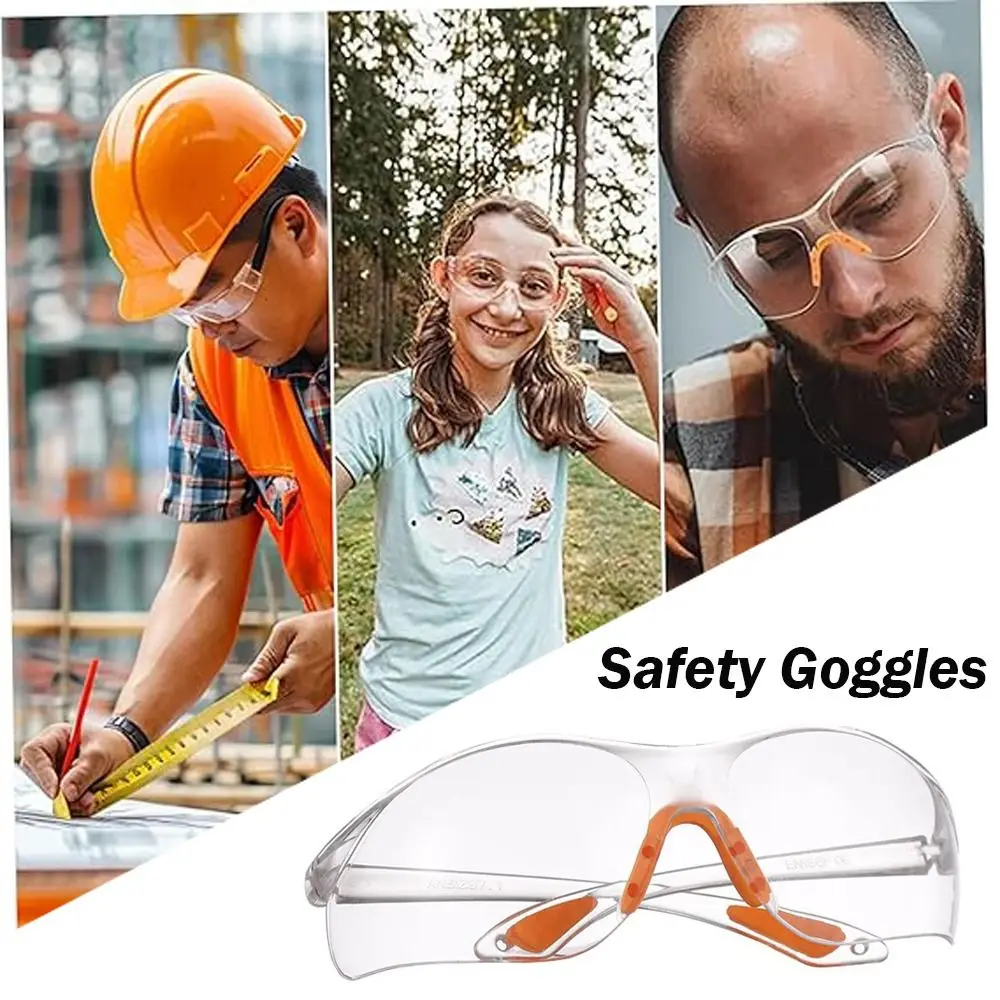 Security Supplies Clear Safety Goggles Dustproof Windproof Work Glasses Eyewear Safety Goggles Women Men