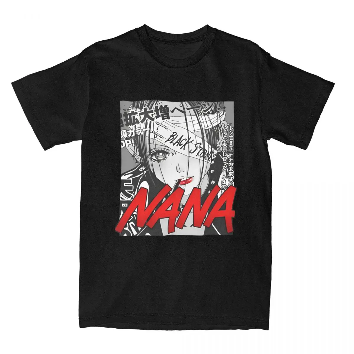 Nana Black Stones Band Trapnest for Men Women T Shirt Osaki Anime Funny Tees Short Sleeve T-Shirts Cotton Plus Size Clothing