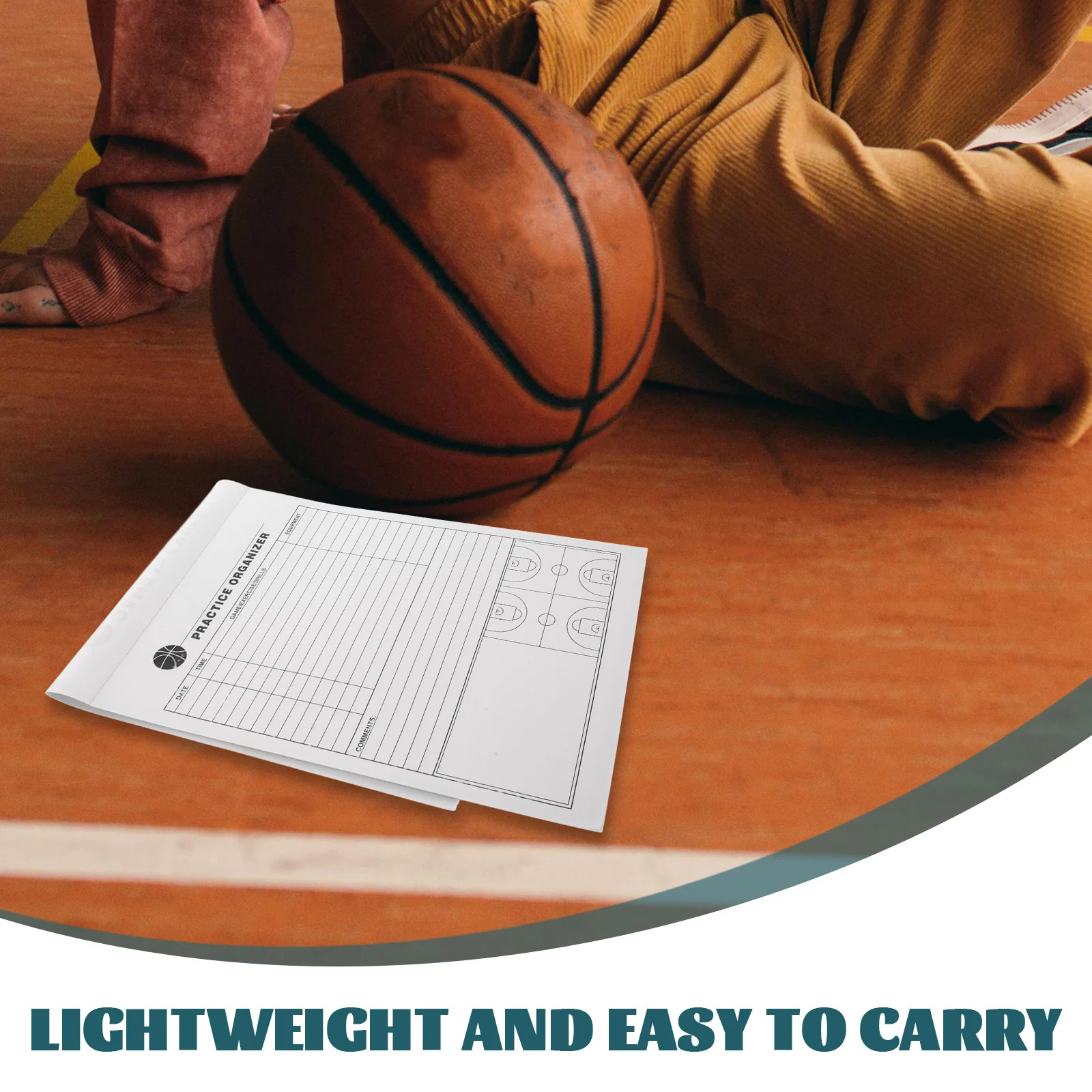 Libro de registro de baloncesto Libro de mantenimiento compacto Libro de puntuación de baloncesto duradero para datos de juegos y rendimiento del jugador