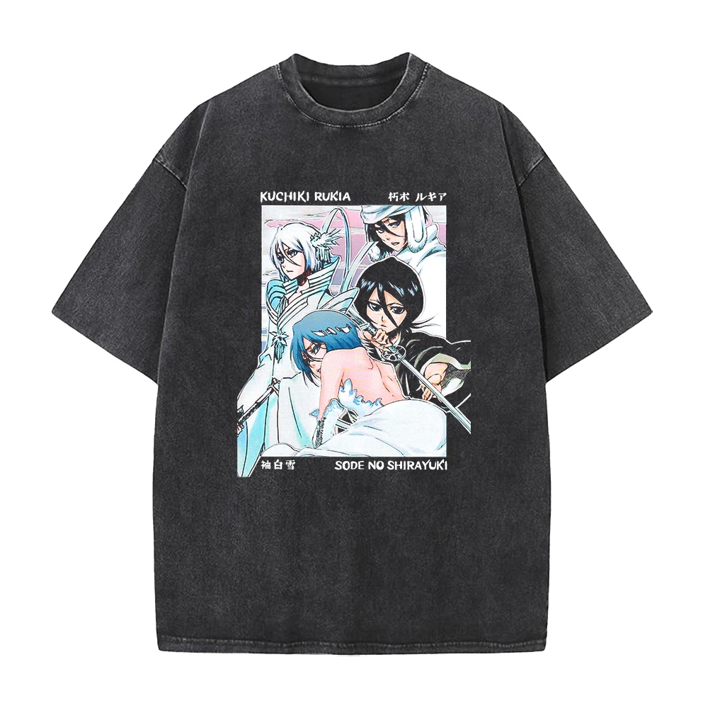 ブリーチ朽木ルキア Tシャツアニメプリント Tシャツ男性女性