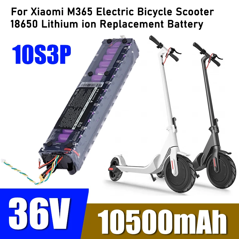 36V 10.5Ah lithium battery pack 10S3P,for Xiaomi M365 electric bicycle scooter waterproof Bluetooth communication long-distance