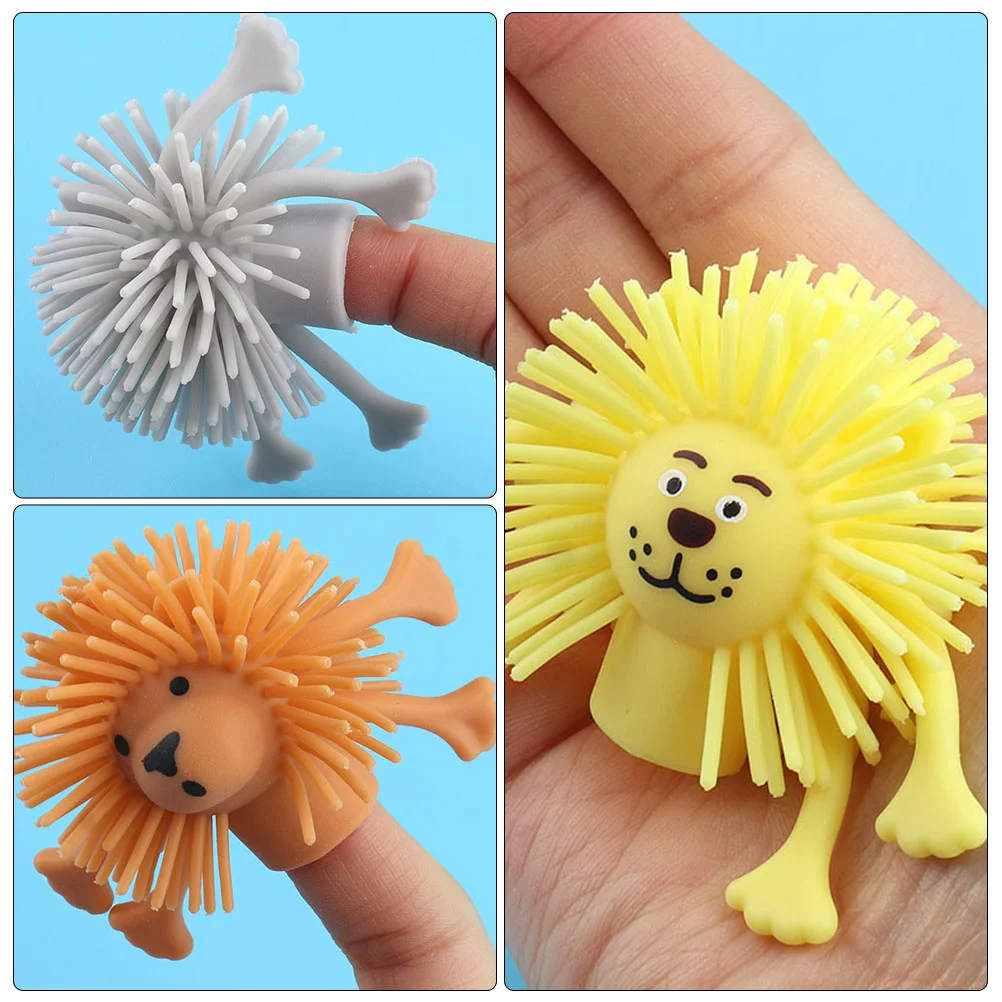 8 PCS Finger Puffer Balls Children's Toys Infant Animal Puppets Kids Flashing Sensory Squeeze