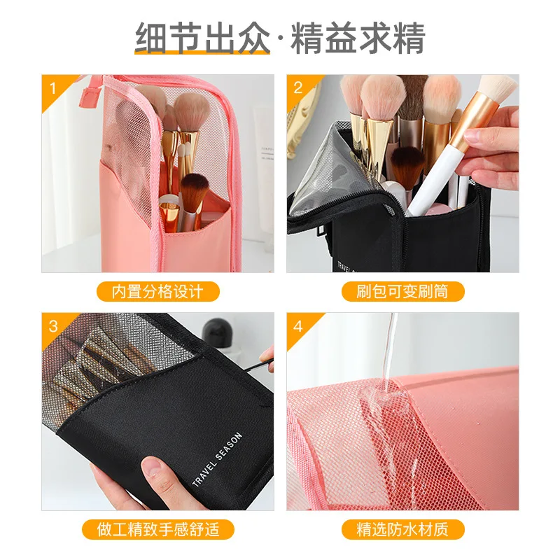 Makeup Pouch Capacity Travel Casual Ladies Small Storage Bag with Zipper Female Travel Clutch Bag Small Handbags