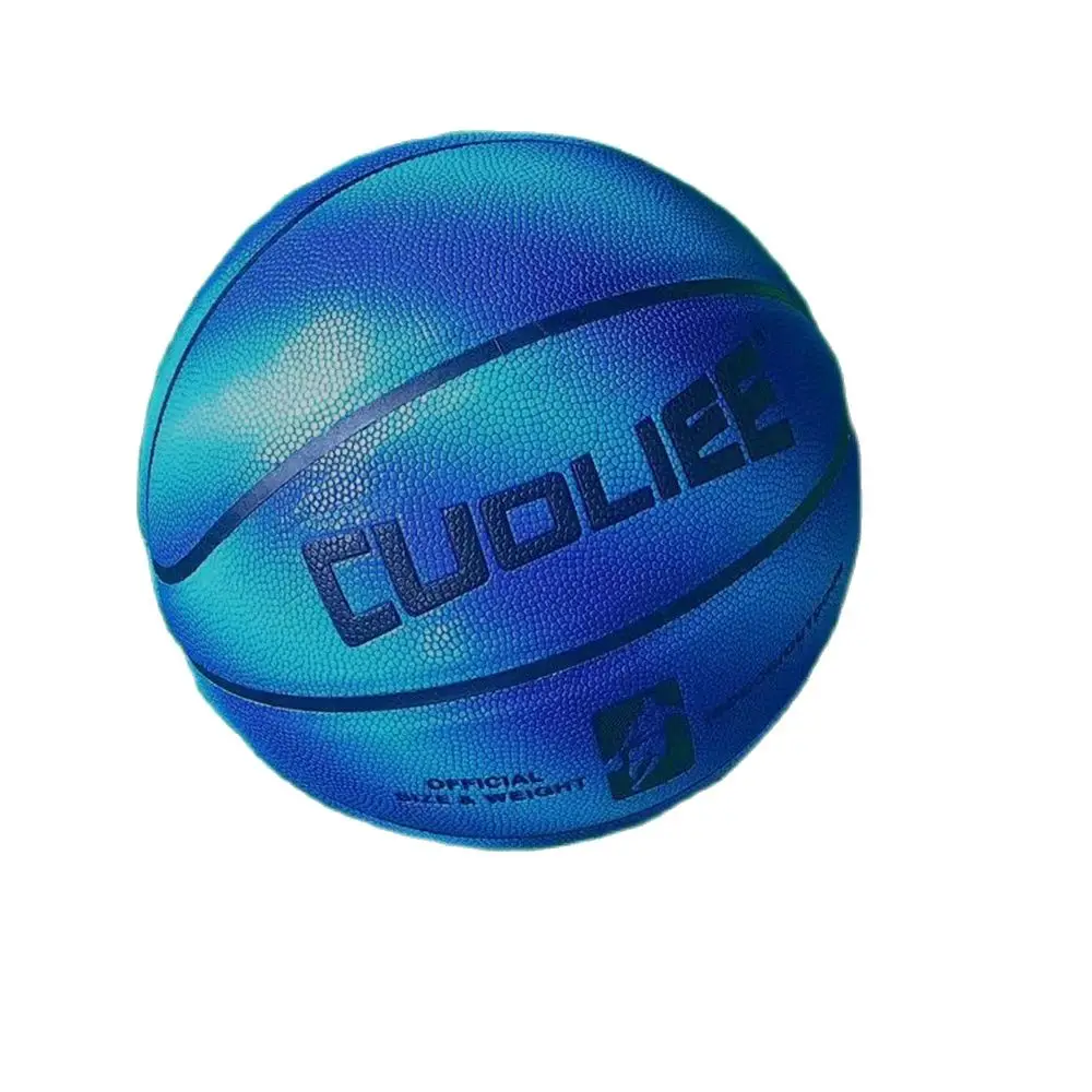 Bola Basket ukuran resmi 7 "bahan PU wanita, bola basket luar ruangan untuk pria dan anak-anak 2024