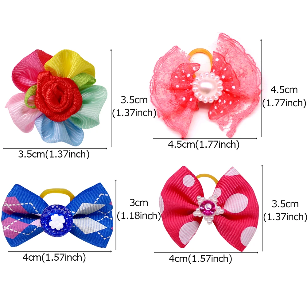 30pcs Dog Pet Hair Bows Pet Hair Accessories Dog Grooming Bows Pet Accessories