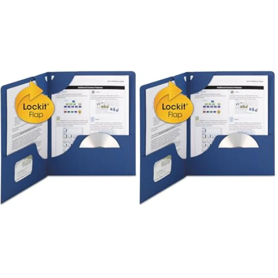 

Папка Lockit с двумя карманами, утолщенная, формат Letter, 87982 (упаковка из 2 шт.)