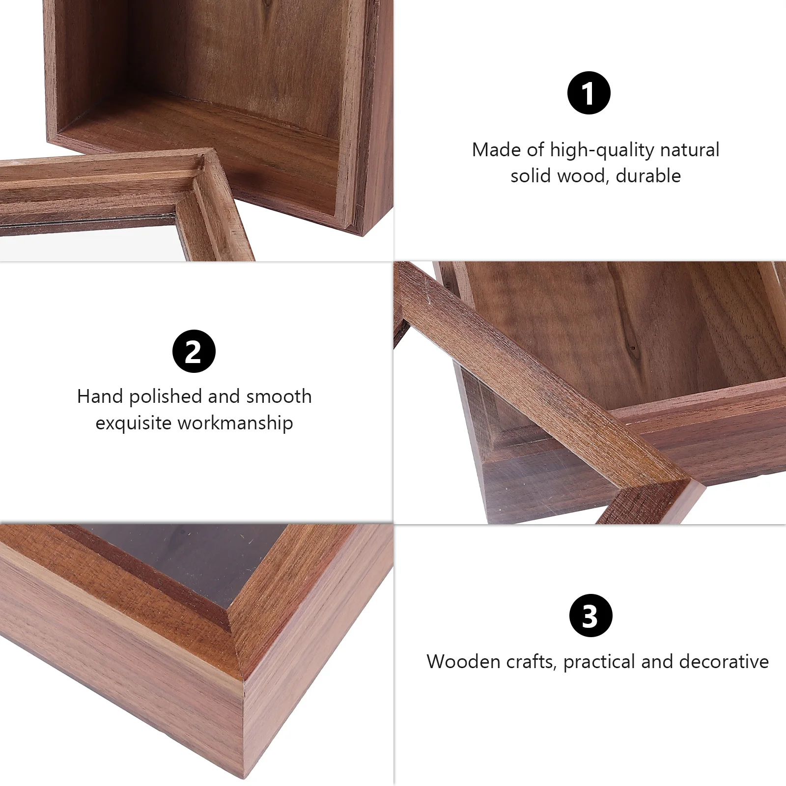 

Wooden Storage Box Walnut Wood Desktop ganizer Home Office Accessories Jewellery Stationery Phone Storage Modern Simple