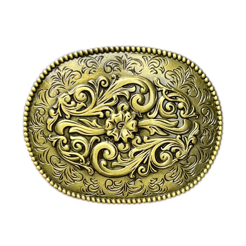 

Tang grass pattern belt buckle western style