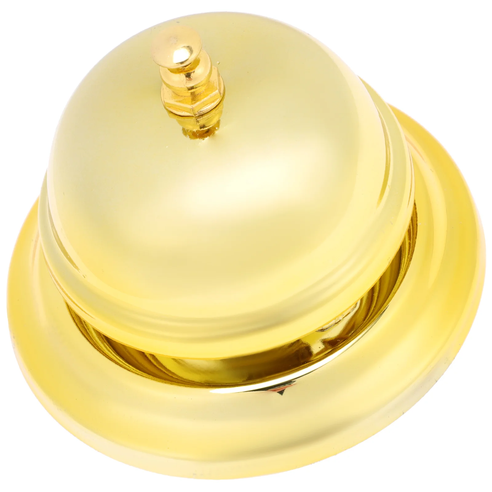 Front Desk Bell Music Ring Doorbell Chime Restaurant Service Answer Golden Alloy Table Press