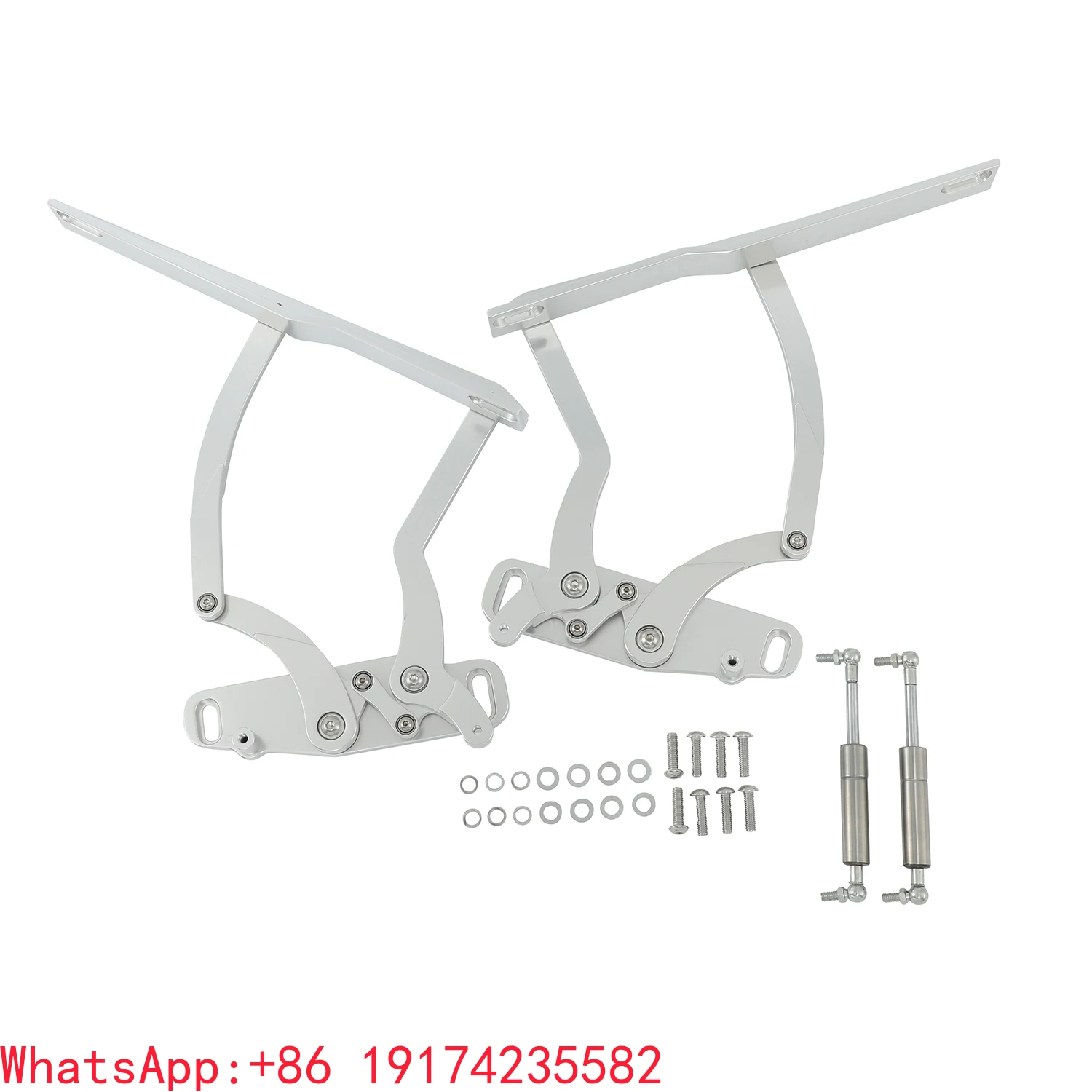 

1970~1981 Camaro Hood Hinge Polished Silver Aluminum Telescopic for Chevy Hood Hinge Kit