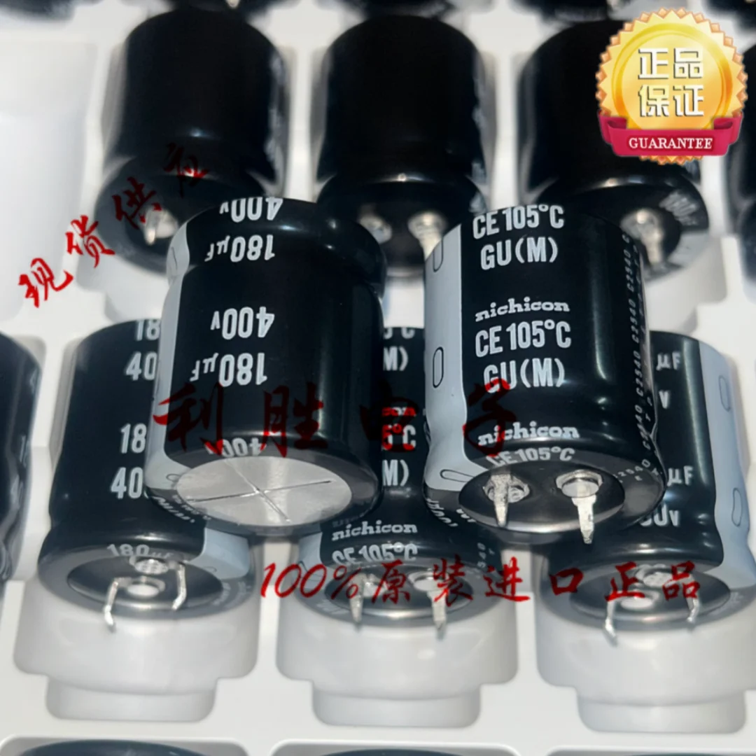 

Электролитический конденсатор Nichicon (Япония), 180 мкФ, 400В, 25*30, GU, 105 градусов