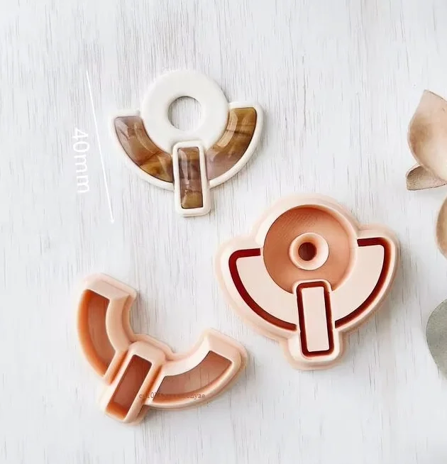 Abstract Symmetry Polymer Clay Cutters for Earrings