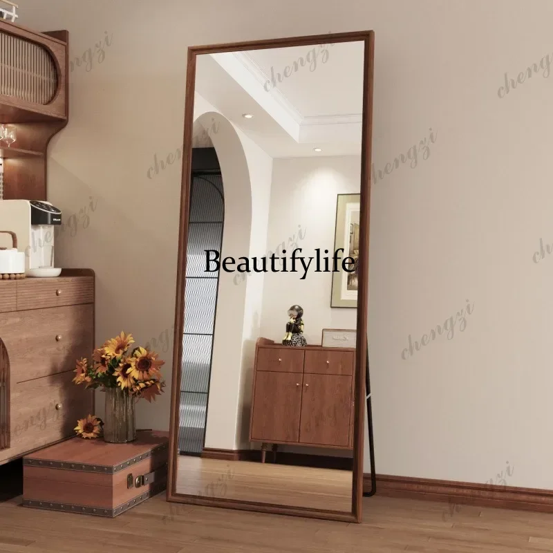 Nordic full-body mirror wall-mounted household bedroom wall-mounted three-dimensional fitting mirror a17