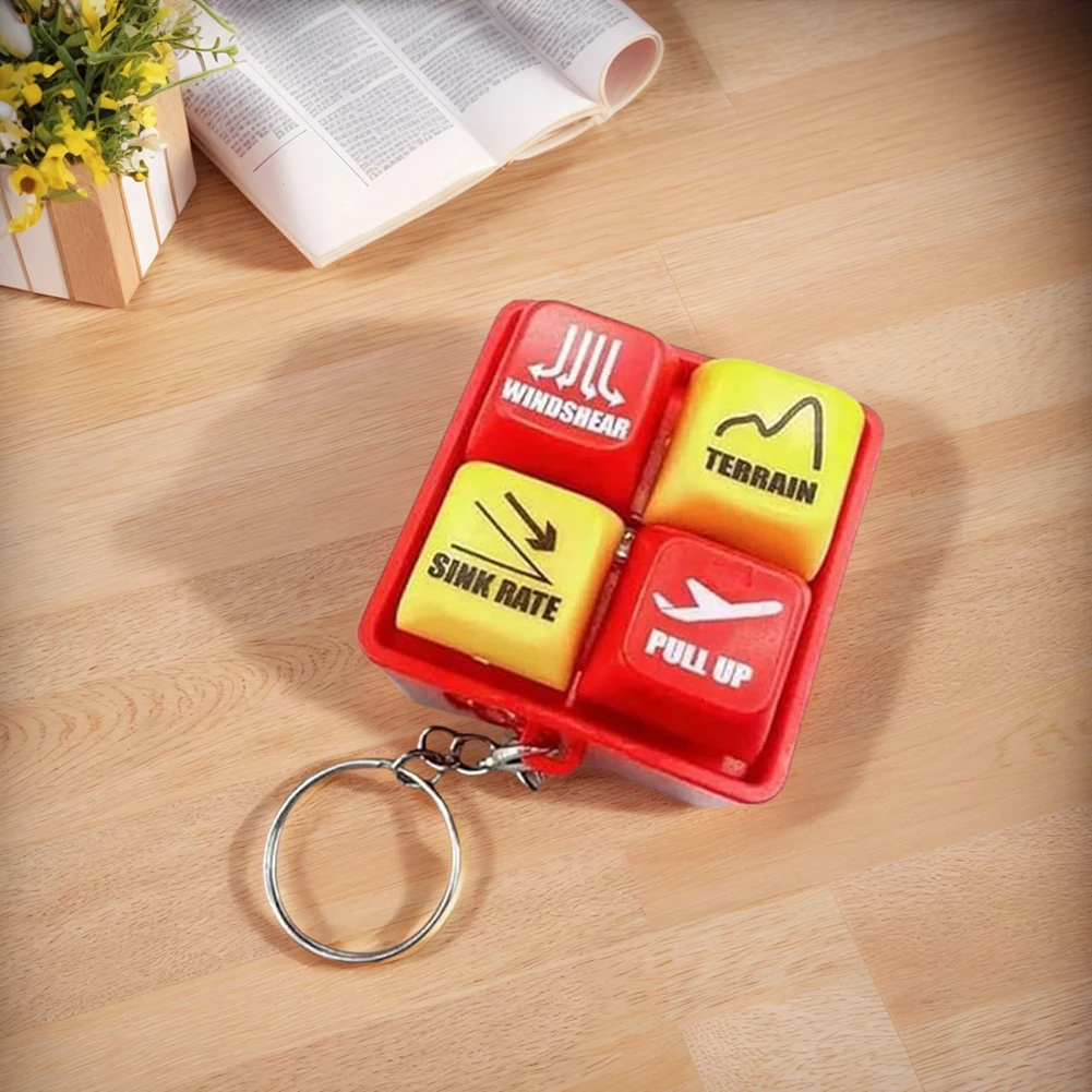Pilot and Crew Alert Keychain Stress Relief Aviation Cockpit Safety Button Emergency Alert Keychains for Aviation Fans