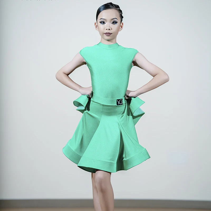 Sukienka z frędzlami do tańca latynoamerykańskiego, szyta na miarę, kostiumy do tanga, cha-chy, samby, stroje na występy dla dorosłych i dzieci, odzież na zawody latynoamerykańskie.