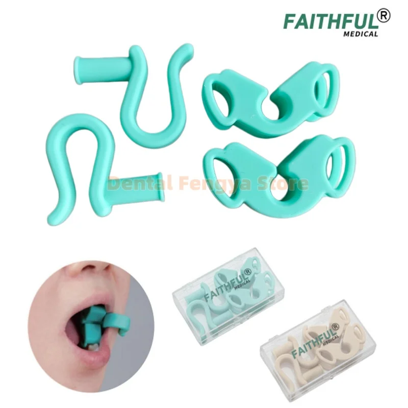  2 Box/Lot Dental Silicone Bite Blocks Mouth Opener With Lip Cheek Retractor Intraoral Support Holder Autoclave Sterilized