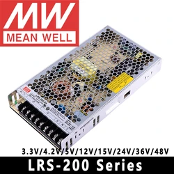 Mean Well LRS-200-3.3/4.2/5/12/15/24/36/48V Switching Power Supply MEANWELL AC/DC 200W Single Output