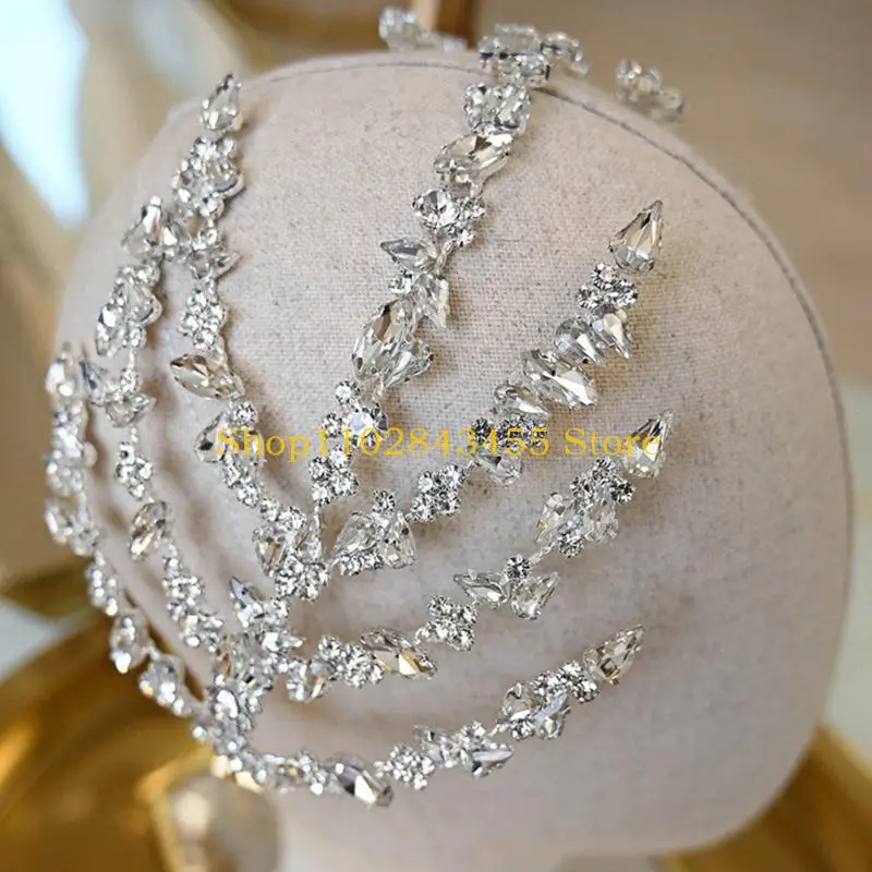 

49MC Princess Luxurious Full Diamond Crown Bridal Prom Crown Wedding Party Tiaras