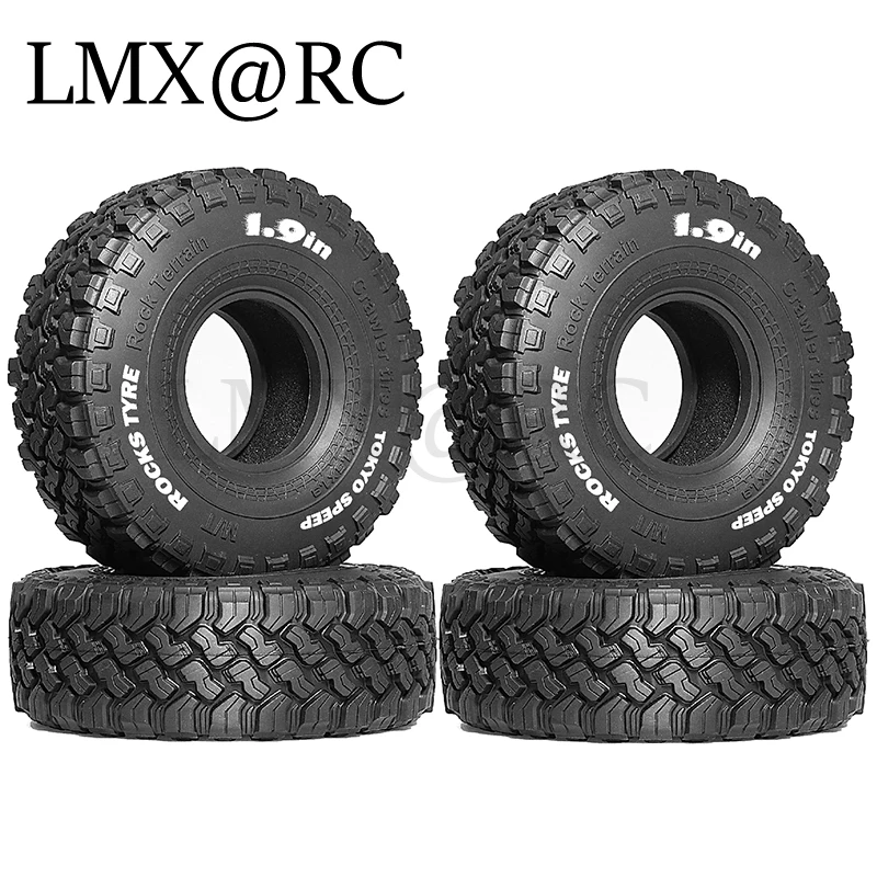 Gummireifen-Radreifen für RC Crawler Car, Axial SCX10 Pro, Capra, Traxxas, TRX4, RC4WD, MST, Redcat, 1, 10, 116 mm, 1,9 Zoll, 4 Stück