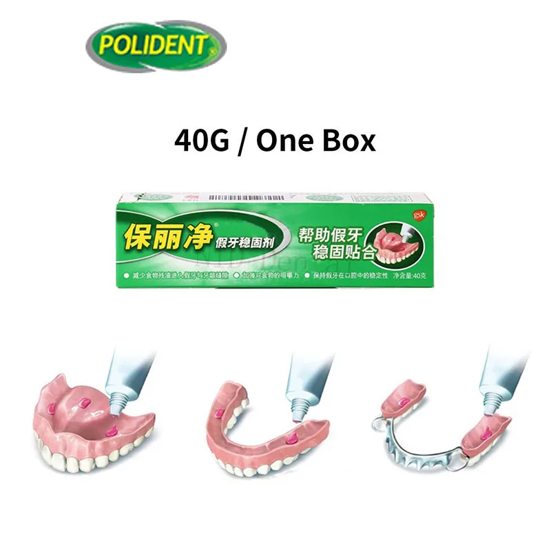 40g/pcs Polident Denture Adhesive Cream Partials upper Lower Teeth Glue False Tooth Care Products Dental
