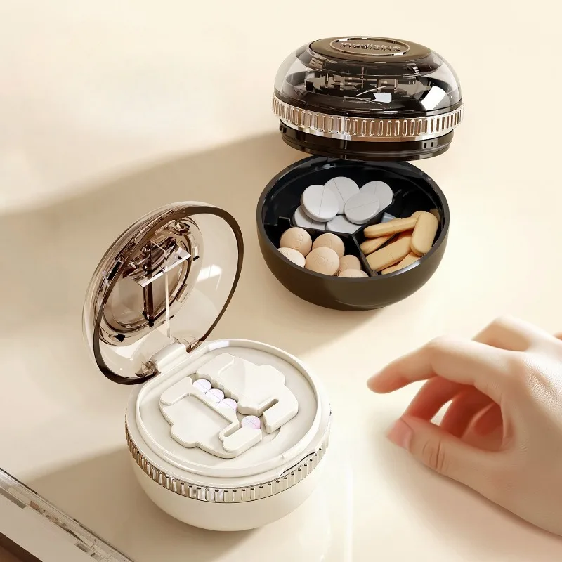 Portable Pill Cutter Tablet Splitter with Storage Compartment Easy and Accurate Medicine Divider for Half or Quarter Doses