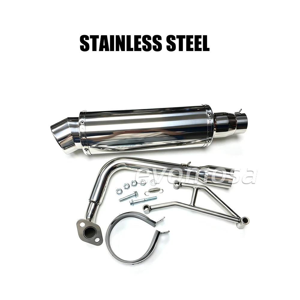 Racing Full Exhaust System For HONDA Dio Zoomer Exhaust Muffler Kit Stainless Steel Racing Exhaust Pipe with Mounting Hardware
