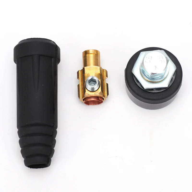 

1 Pair 10-25mm European Electric Welding Machine Rapid Connectors Fitting Cable Connector-Plug Adapter 200A