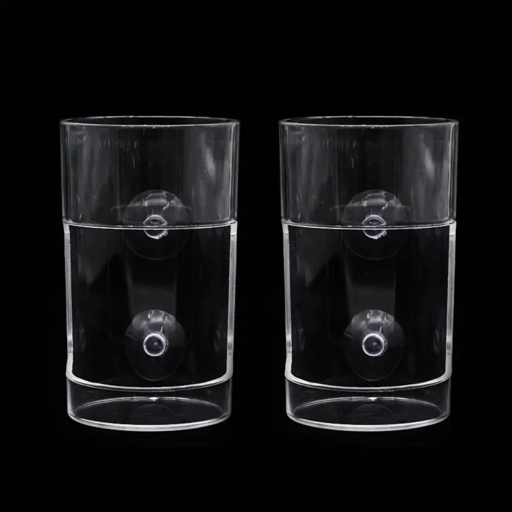 Acrylic Aquarium Feeders Ring Suction Cup Transparent Fish Tank Food Dispenser Fixed-Point Durable Floating Food Tray Feeder