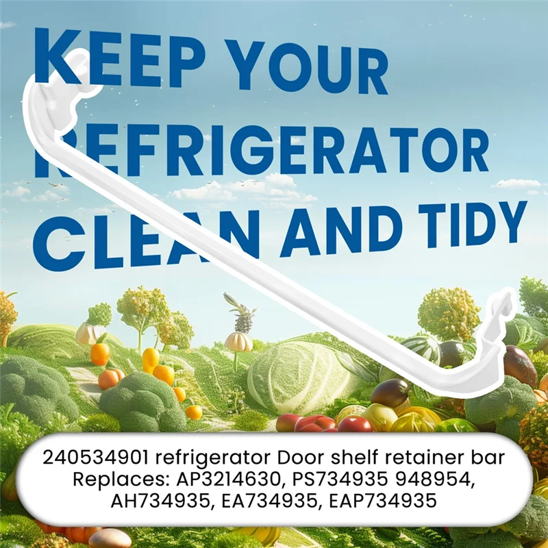 Replacement Door Shelf Rack Bar(2 Pack) For Frigidaire Or Kenmore Refrigerators- Door Retainer Compatible Part Number 240534901