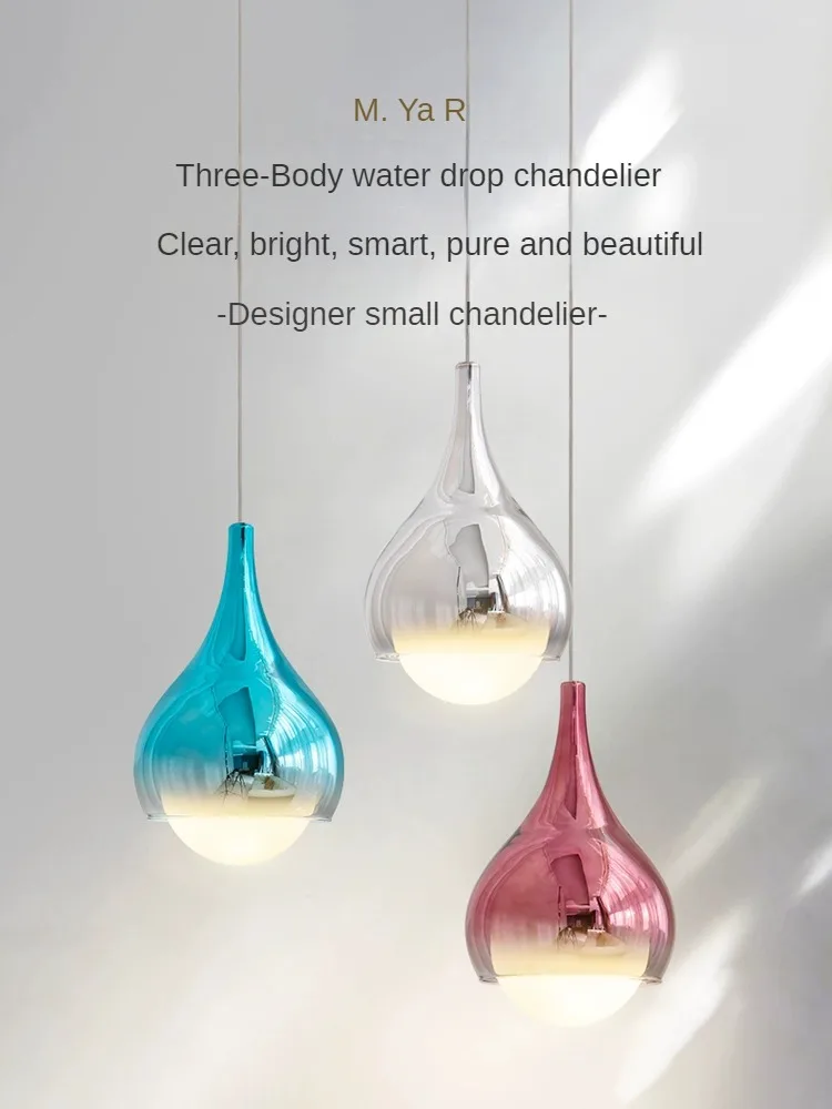 Modern LED Water Droplets Ceiling Chandeliers Luxury Living Dining Room Pendant Lamp Home Decor Hanging Light Luster Fixtures