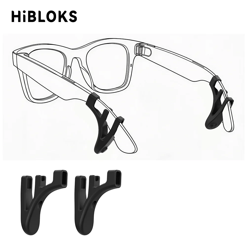 Накладки на уши Hibloks для очков Ray-Ban Meta Wayfarer/Skyler/Headliner/Blayzer/Scriber/Display Smart Glasses