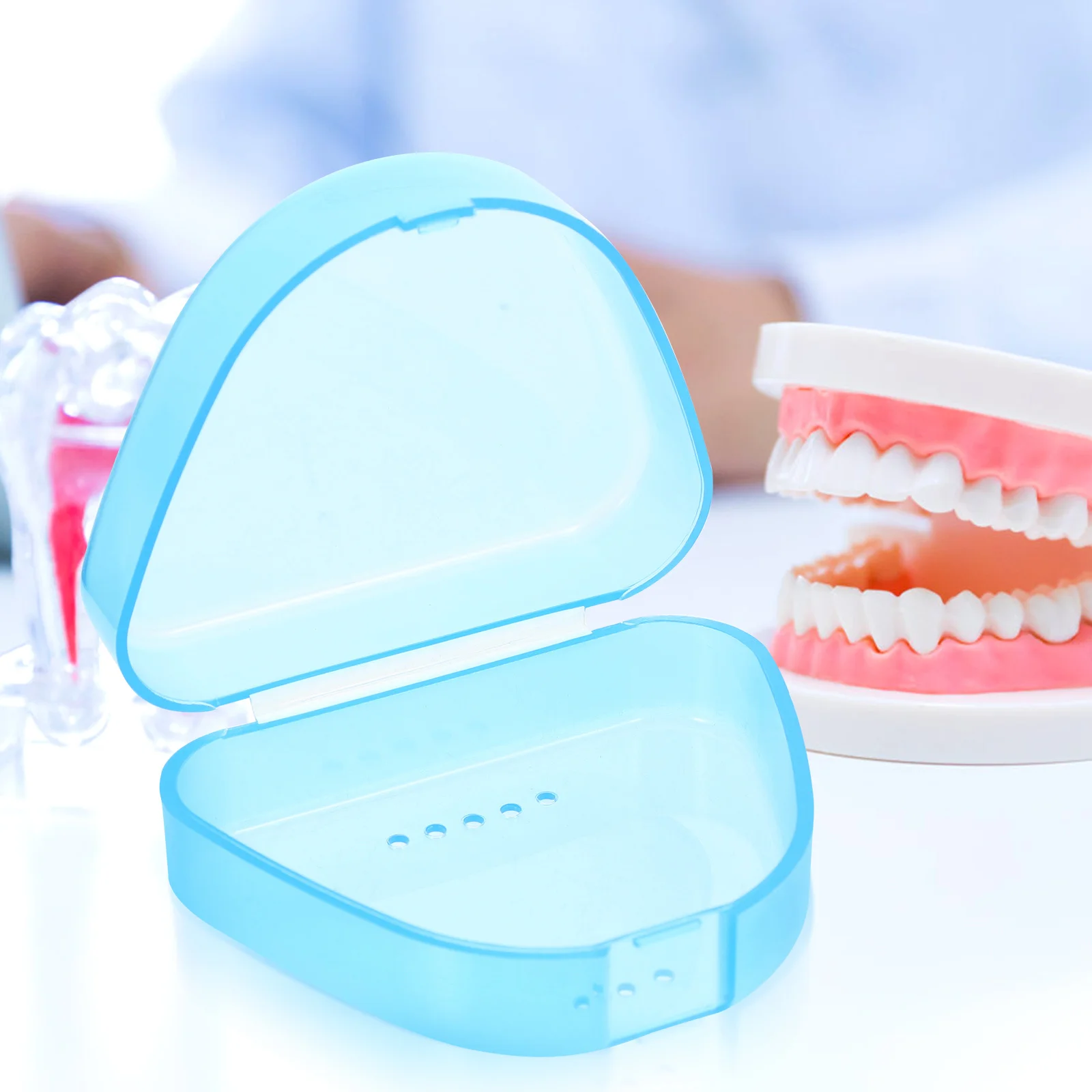 

5Pcs Orthodontic Retainer Case Compact Portable Denture Storage Box Breathable Odorless Strong Long-Lasting Travel Friendly