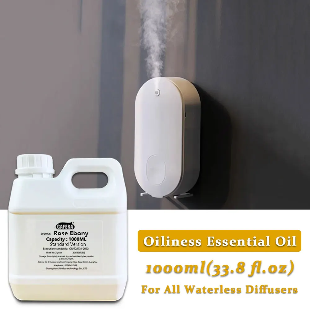 GAFERA 1000ml (33.8 fl.oz) Rose Ebony/Sheraton Essential Oil - For All Waterless Diffuser, Diffuser Replenish Aromatherapy Oil
