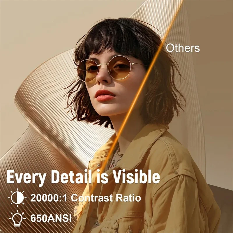 TP350 Projector 650 ANSI 4K HD 1080P Android 13 Auto Focus Wifi6 BT5.2 Portable Outdoor Video Smart Home Theater Proyector