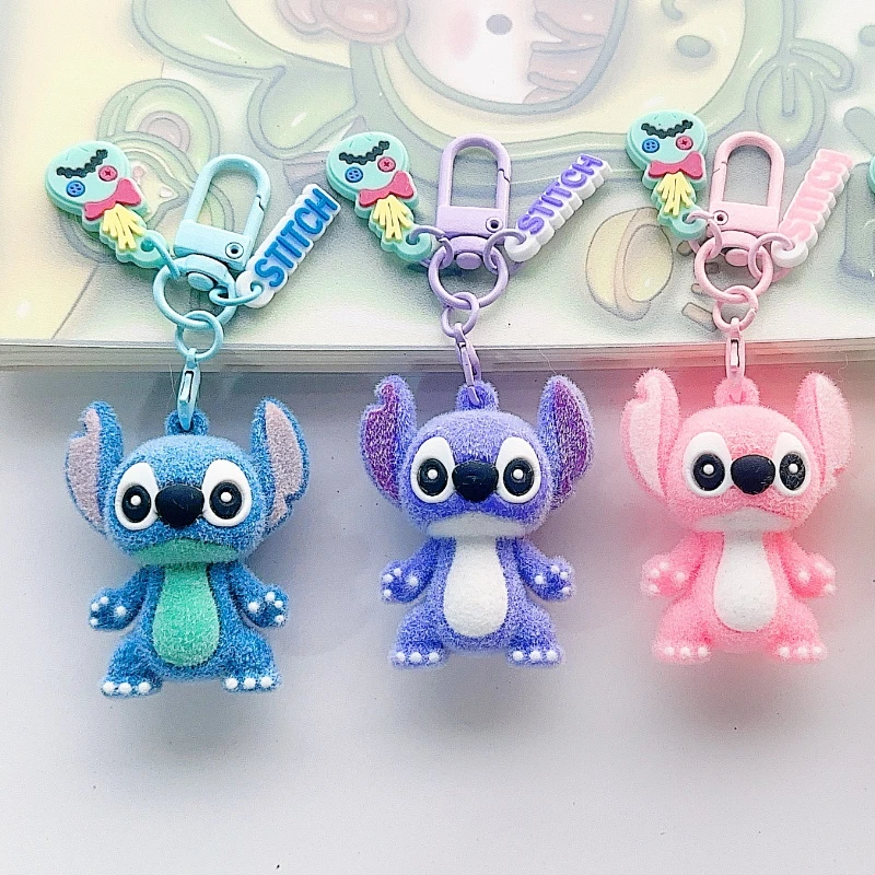 

Lilo & Stitch Toys Keychain Cartoon Anime Figure Stitch Pendant Keychain Women Car Keyring Girl Children's Birthday Gift Toys
