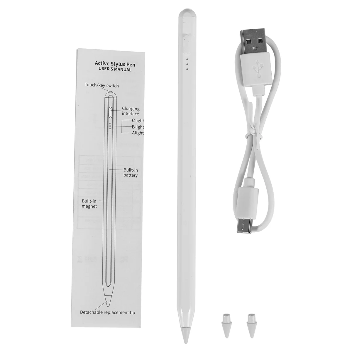 Stylet de contact pour Apple Pays l 2, iPad Pro 11 12.9 9.7 Air 3 Mini 5, stylo de dessin actif sans retard, blanc