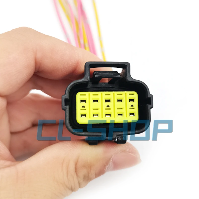 10-pin plug suitable for Volvo EC140B 210B 240B 290B 360B excavator display plug connector DJ71016Y-1.8-21