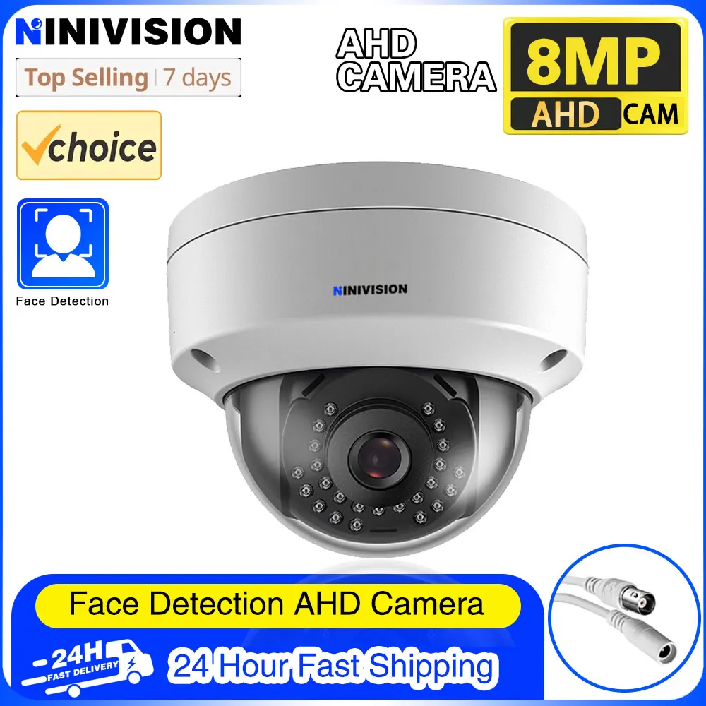 

AHD Camera 8MP 5MP 2MP Night Vision Vandal-proof Dome Outdoor Waterproof H.265 4K 1080P CCTV Security Surveillance AHD Camera