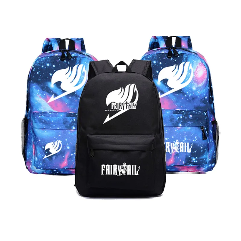 

Mochila Fairy Tail Backpack Student Schoolbag Girls Boys Book Bag Travel Bags Laptop Backpack Casual Rucksack Women Men Knapsack