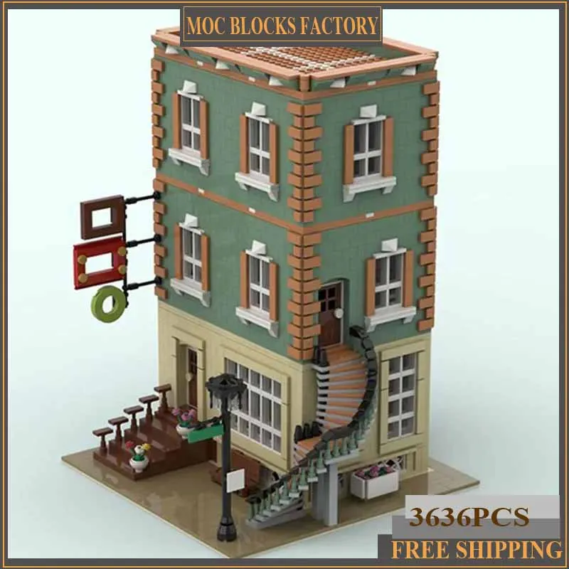 Moc Building Bricks City Street View Model Frame Shop Technology Modular Blocks Gifts Toys For Children DIY Sets Assembly