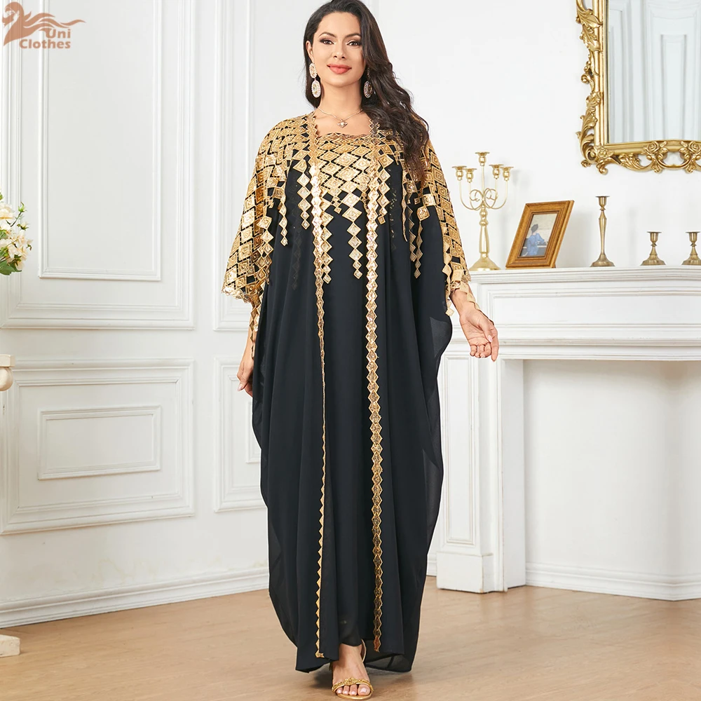 Eid Muslim Party Dress for Women Abaya with Inner Dress 2 Piece Set Jalabiya Ramadan Abayas Robe Caftan Vestidos Largos 2026