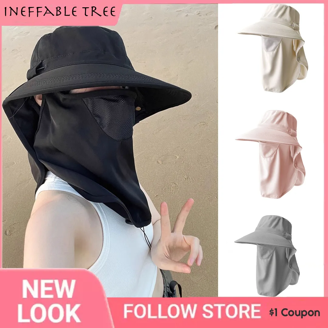 Full Protection Functional Sun Hats for Men Women Breathable Face Neck Sun Hat UV Outdoor Travel Camping Sun Fishing Hiking Cap